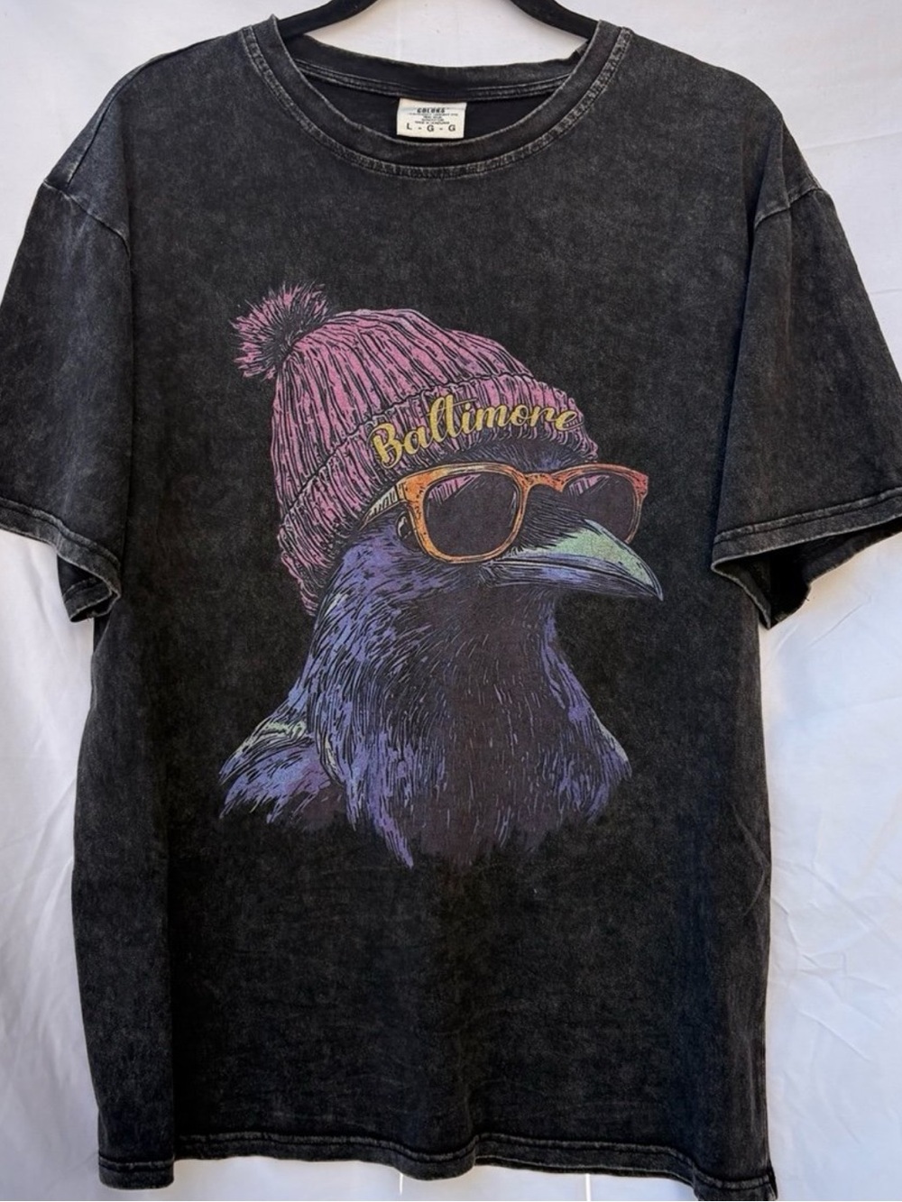 Baltimore Ravens Comfort Colors Graphic Tee Large